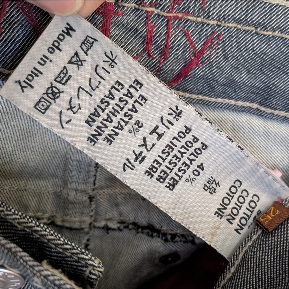Notify Women's Hellebora Grey Straight Leg Jeans Made in Italy Grunge Size 0/25 - Picture 4 of 9